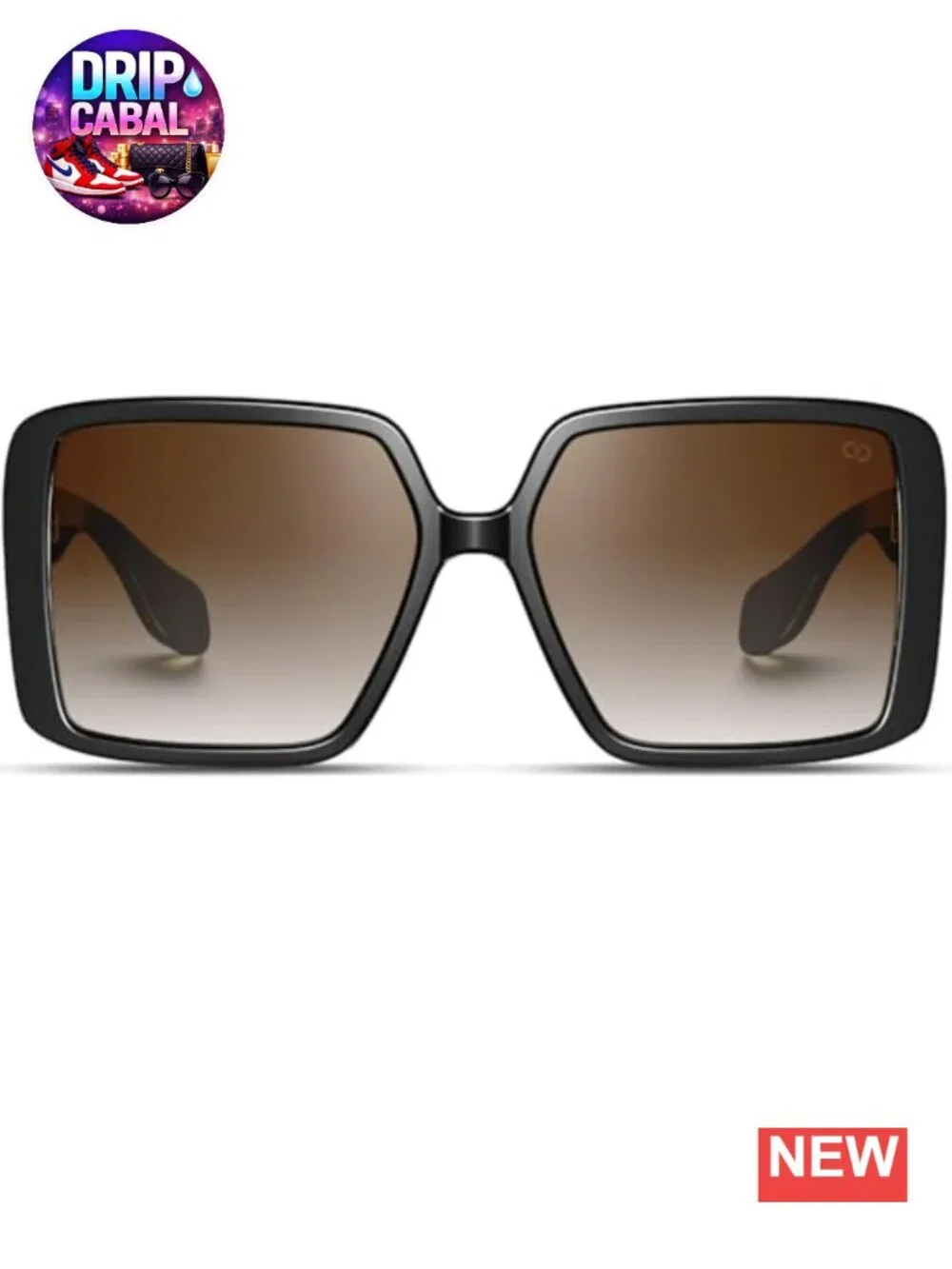 Oversized Square Sunglasses Women UV400 TR90 Retro Frame Driving Travel